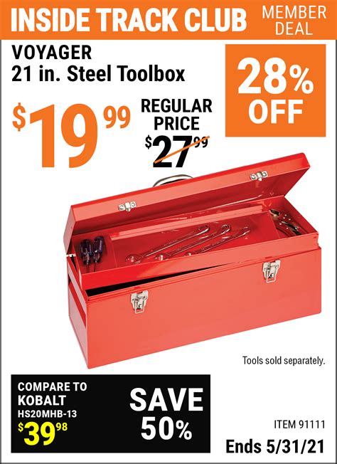 21 inch steel tool box|harbor freight voyager tool box.